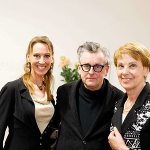 Moderatorin Doris Wiener-Pucher, Schauspieler Johannes Silberschneider und Leiterin der HörBibliothek Mariahilf Christa Wiener-Pucher